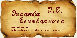 Dušanka Bivolarević vizit kartica